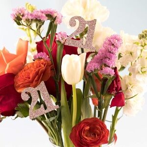 🌙 B6- 6pc 21st Birthday Centerpiece Sticks